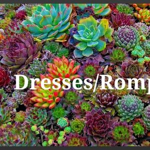 Dresses and rompers below